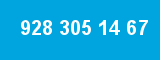 928 305 14 67 928 305 14 67